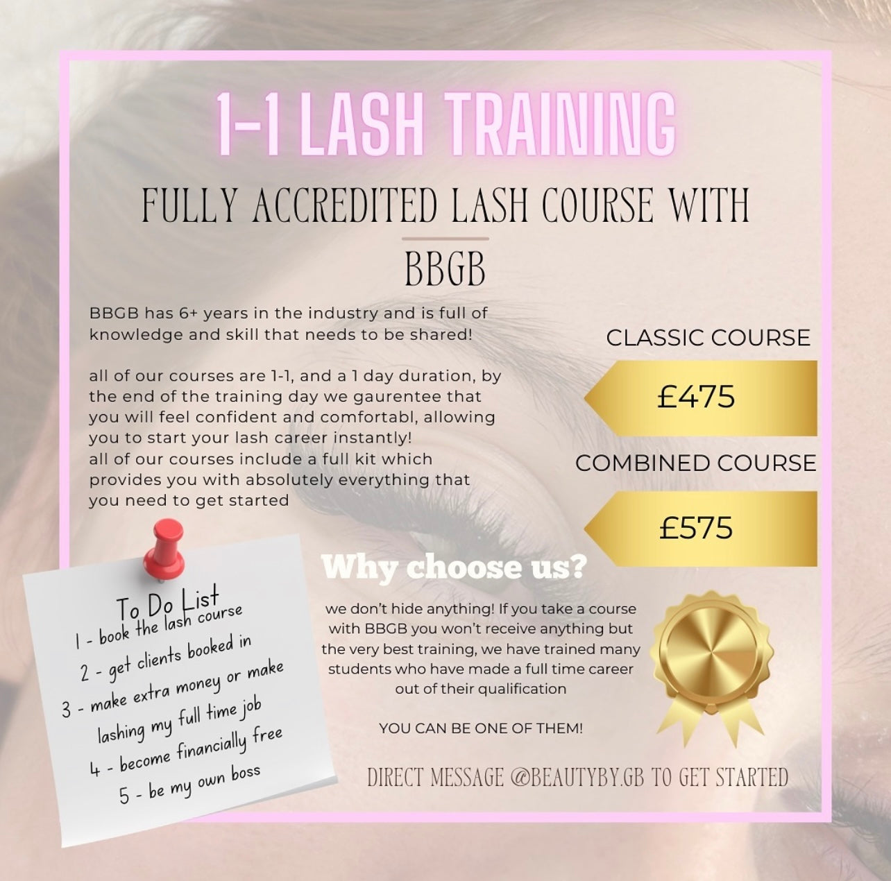 THE ULTIMATE LASH COURSE £575